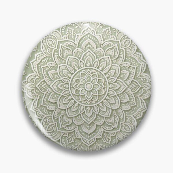 Item preview, Elegance Sage Green Embossed Floral Mandala Pattern Throw Blanket designed and sold by FestivityFinds.