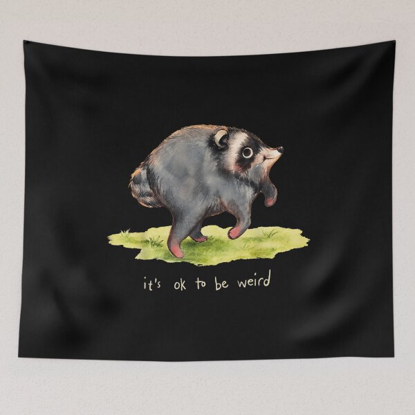 Item preview, Jimothy It's Okay To Be Weird Shirt, Cute Raccoon Positive Graphic Tee, Funny Animal Gift designed and sold by Doptlavia.