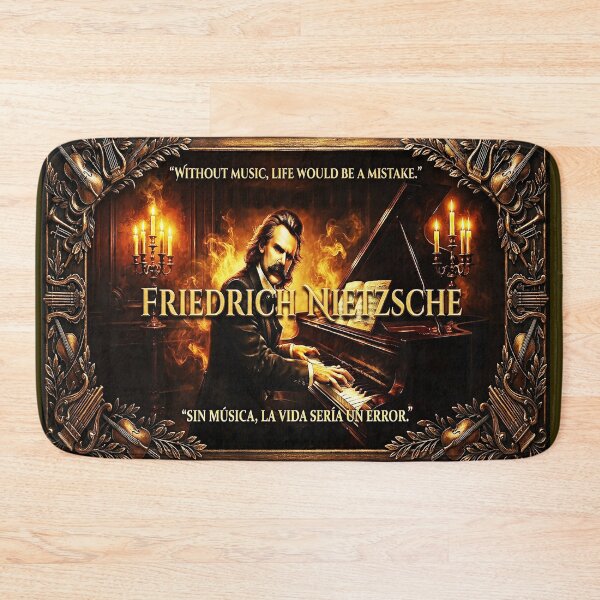 Item preview, Friedrich Nietzsche Quote | "Without Music, Life Would Be a Mistake" | Philosophy Music Art Bilingual ES/EN designed and sold by Alchemy Forge.