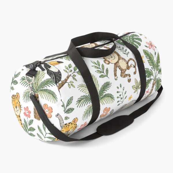 Item preview, Forest Animal Pattern featuring lion, monkey, leopard, pandal & Sloth  designed and sold by Ink Matrix.