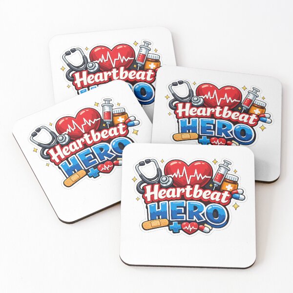 Item preview, Heartbeat Hero Medical Doctor Nurse Heart ECG Healthcare designed and sold by MR4me.