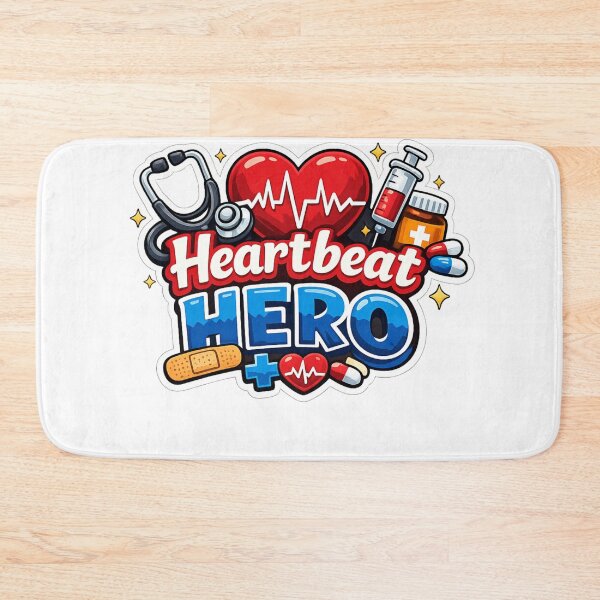 Item preview, Heartbeat Hero Medical Doctor Nurse Heart ECG Healthcare designed and sold by MR4me.