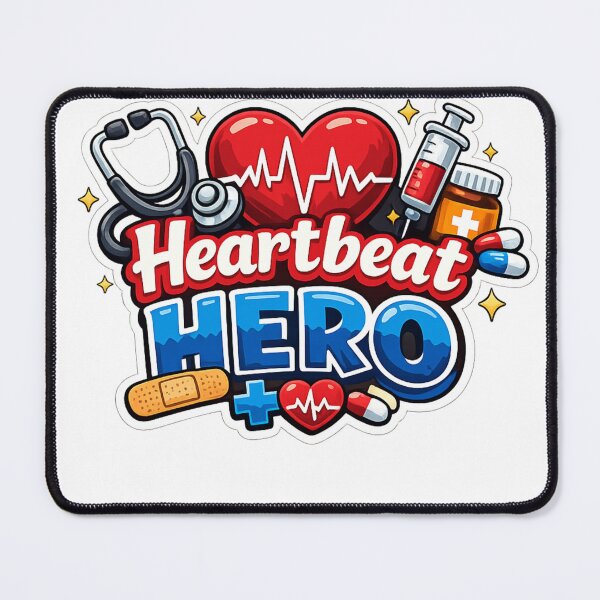 Item preview, Heartbeat Hero Medical Doctor Nurse Heart ECG Healthcare designed and sold by MR4me.