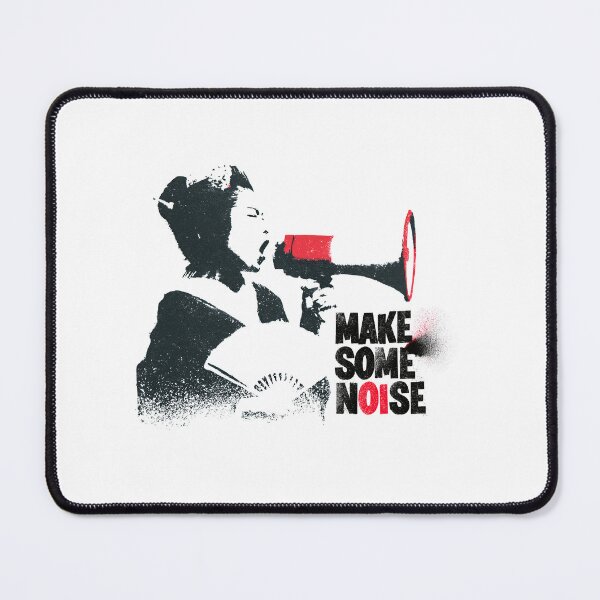 Item preview, Rebellious Geisha Shouting Into Modern Megaphone Design designed and sold by EdvvinStudios.