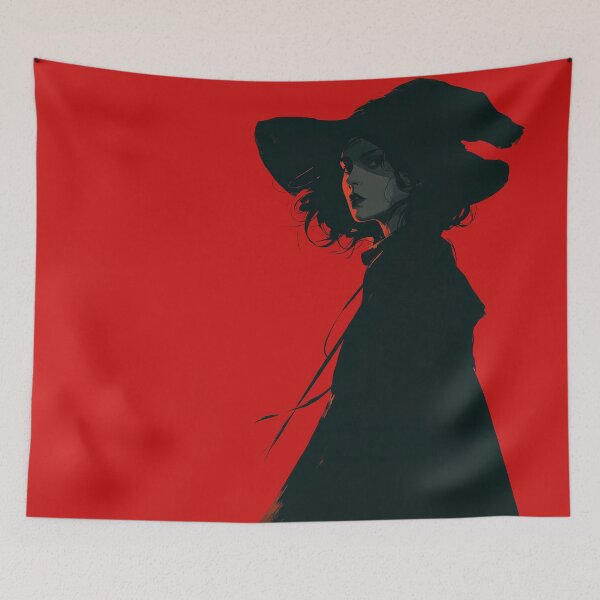 Item preview, Gothic Witch Silhouette High Contrast Illustration designed and sold by colorful-white.
