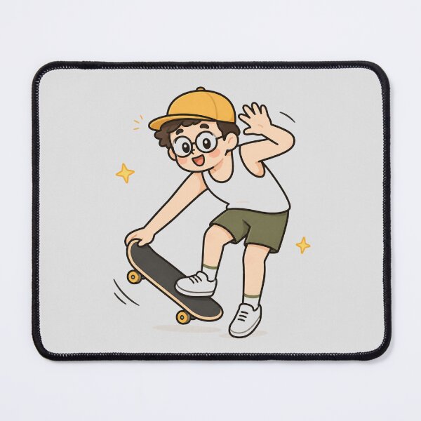 Item preview, Cartoon Skateboard Kid Design designed and sold by nocontextdept.