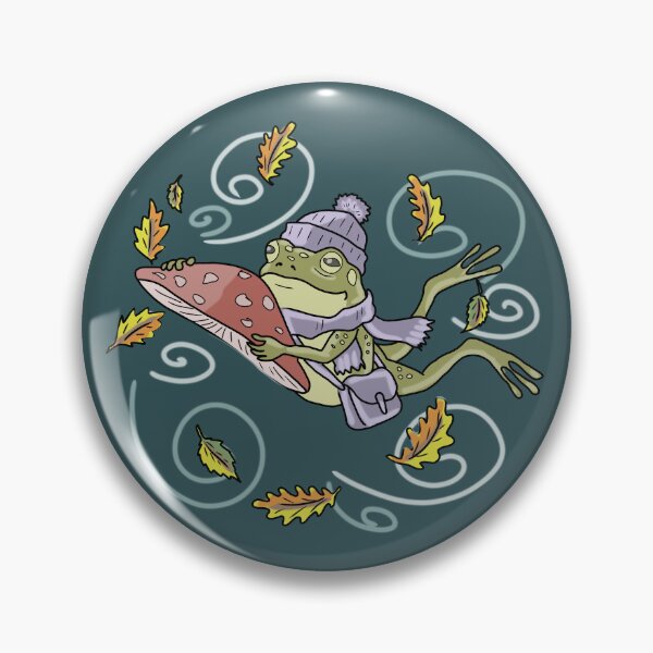 Item preview, Frog Riding Mushroom Cottagecore Goblincore Art designed and sold by LeshanArt.