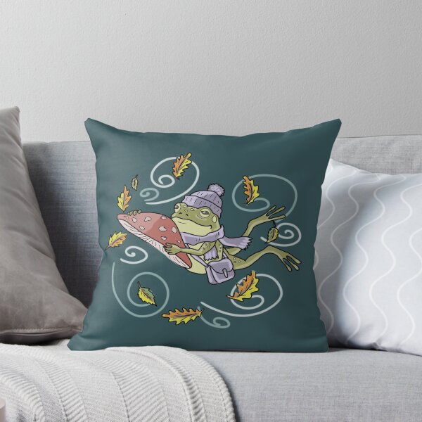 Item preview, Frog Riding Mushroom Cottagecore Goblincore Art designed and sold by LeshanArt.