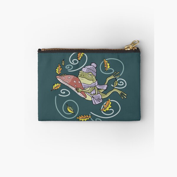 Item preview, Frog Riding Mushroom Cottagecore Goblincore Art designed and sold by LeshanArt.