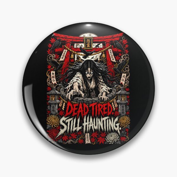 Item preview, Dead Tired Still Haunting Japanese Ghost Metal Shirt designed and sold by Tong4130.