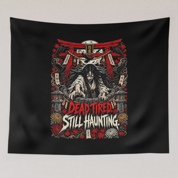 Item preview, Dead Tired Still Haunting Japanese Ghost Metal Shirt designed and sold by Tong4130.