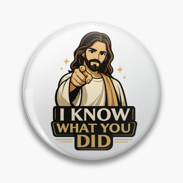 Item preview, I Know What You Did Minimalist Art Deco Jesus designed and sold by RetroPop23.