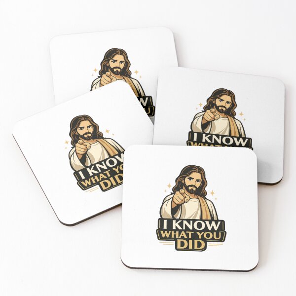 Item preview, I Know What You Did Minimalist Art Deco Jesus designed and sold by RetroPop23.