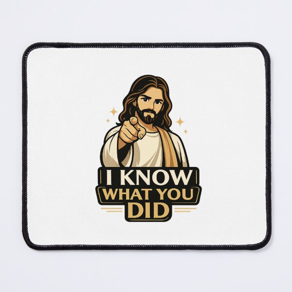 Item preview, I Know What You Did Minimalist Art Deco Jesus designed and sold by RetroPop23.