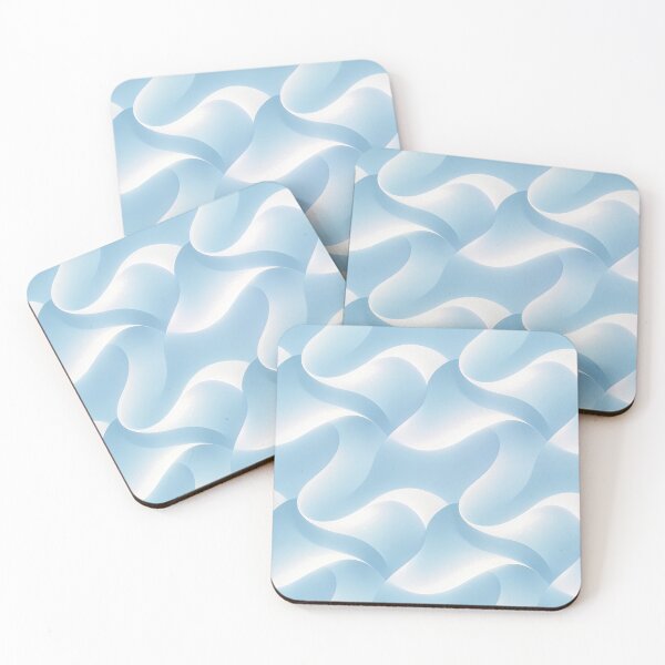 Item preview, Abstract 3D Blue and White Wavy Waves Seamless Pattern iPhone Case designed and sold by FestivityFinds.
