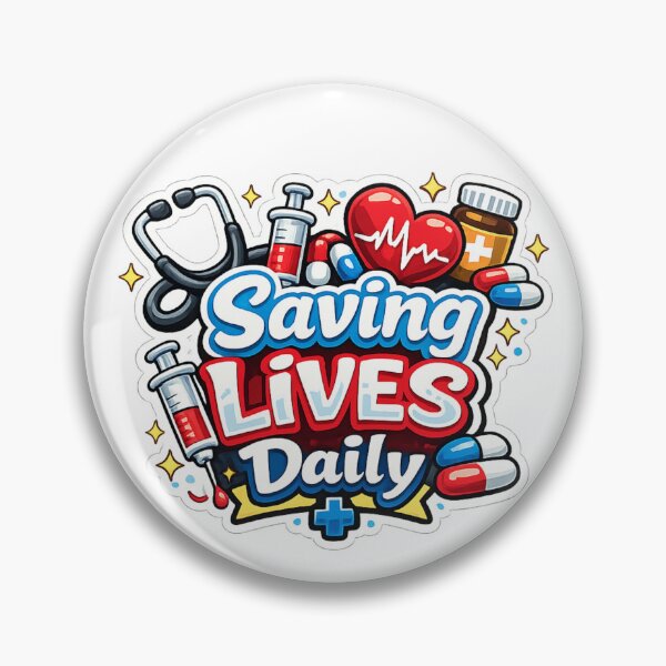 Item preview, Saving Lives Daily Doctor Nurse Healthcare Medical Hero Die-Cut designed and sold by MR4me.