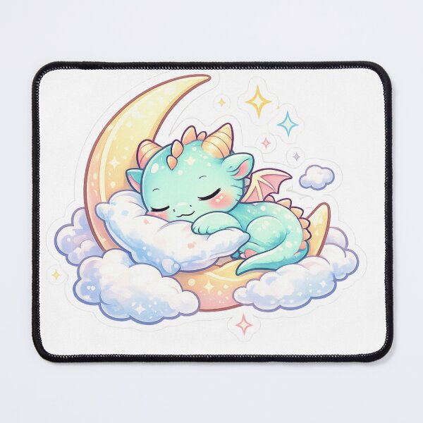 Item preview, Cute Baby Dragon Sitting on a Cloud Kawaii Sticker | Fantasy Dragon | Pastel Chibi Dragon | Magical Cute Sticker designed and sold by Sidra digital art 8277237.