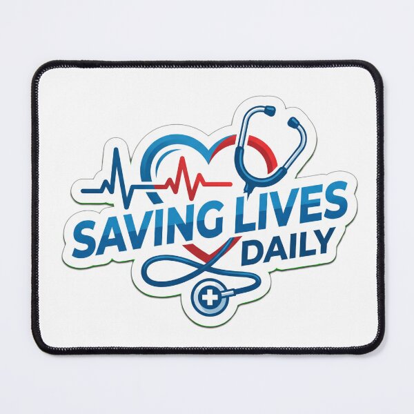 Item preview, Saving Lives Daily Doctor Nurse Healthcare Medical Hero designed and sold by MR4me.