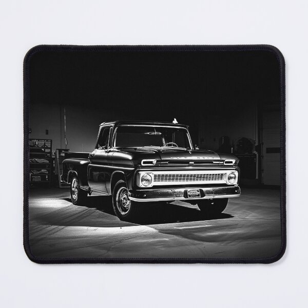 Item preview, Classic Vintage Pickup Truck Black and White Garage Art designed and sold by inkoutninja.