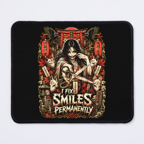 Item preview, Permanent Smile Japanese Horror Metal Graphic Tee Design designed and sold by Tong4130.