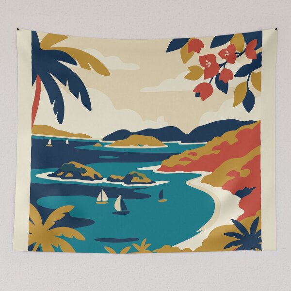 Item preview, Virgin Islands National Park USA Travel Vintage designed and sold by RareDeerArt.
