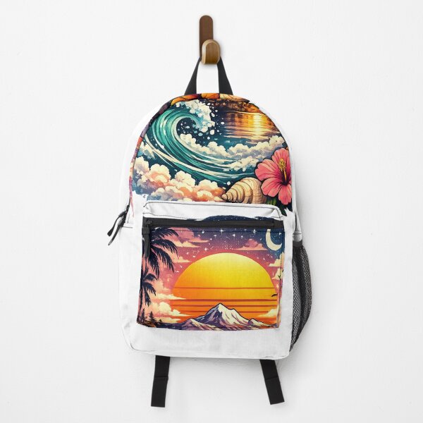 Item preview, Retro Tropical Sunset Ocean Escape designed and sold by Geek4Art.