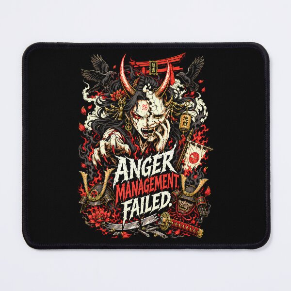 Item preview, Anger Management Failed Hannya Demon Metal Artwork Shirt designed and sold by Tong4130.