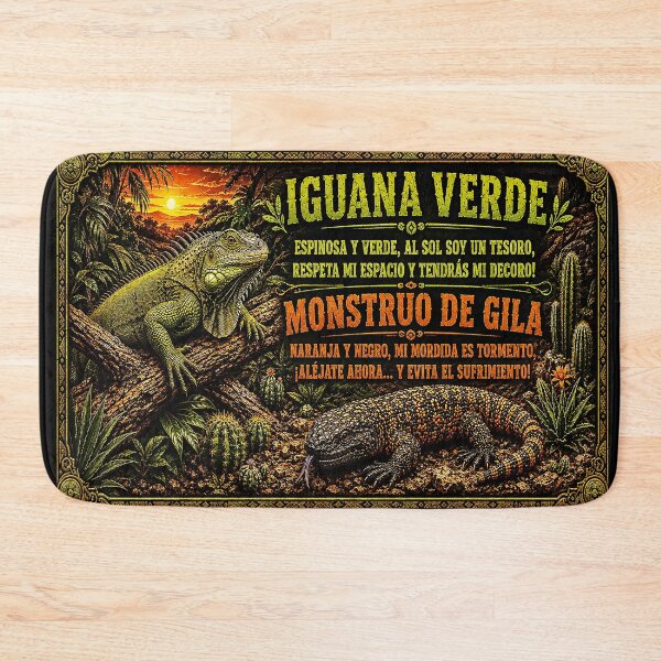 Item preview, Green Iguana & Gila Monster | Spanish Vintage Reptile Design | Iguana Verde & Monstruo de Gila designed and sold by Alchemy Forge.