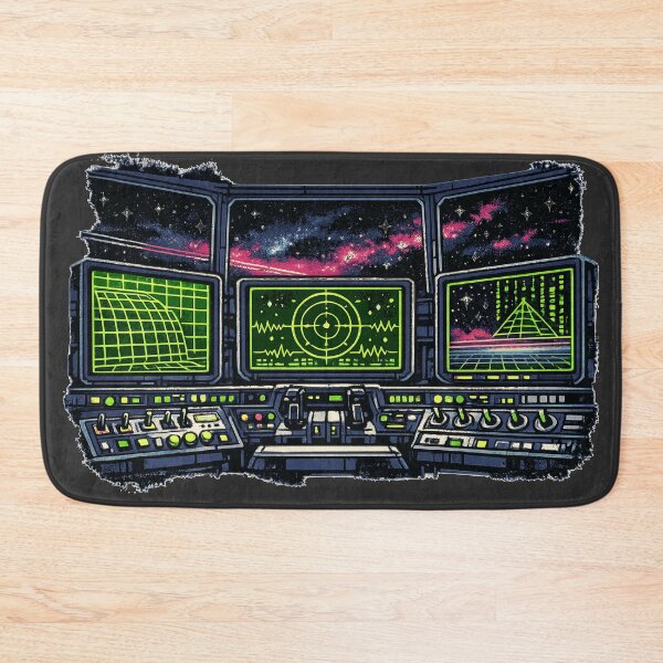 Item preview, Vintage Anime Synthwave Control Room designed and sold by KungPowUnicorn.