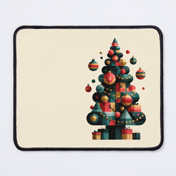 Item preview, Geometric Mid Century Modern Christmas Tree Art designed and sold by colorful-white.