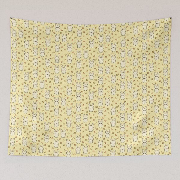 Item preview, Kawaii Yellow Bunny Wallpaper designed and sold by whits03.