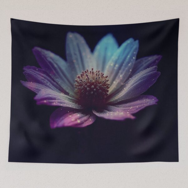 Item preview, Glowing Ethereal Purple Fantasy Flower with Stardust designed and sold by WitchyBotanicaArt.