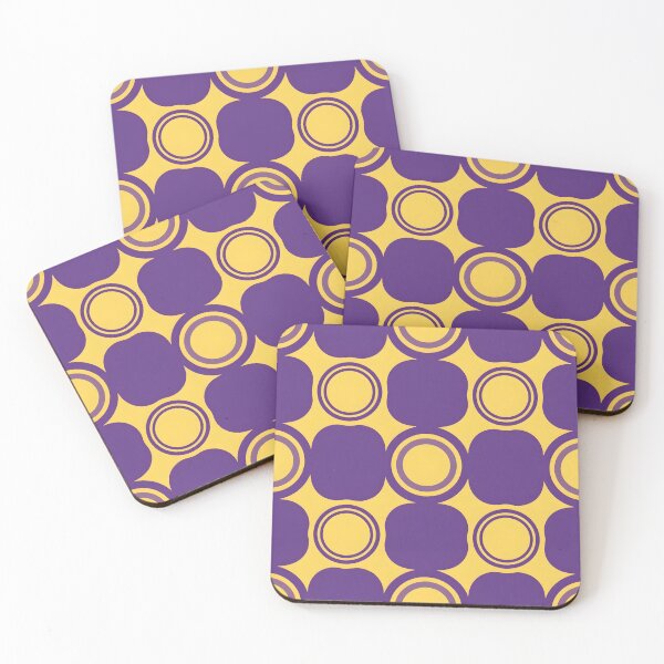 Item preview, Purple and Yellow Retro Geometric Circles Seamless Pattern Throw Pillow designed and sold by FestivityFinds.