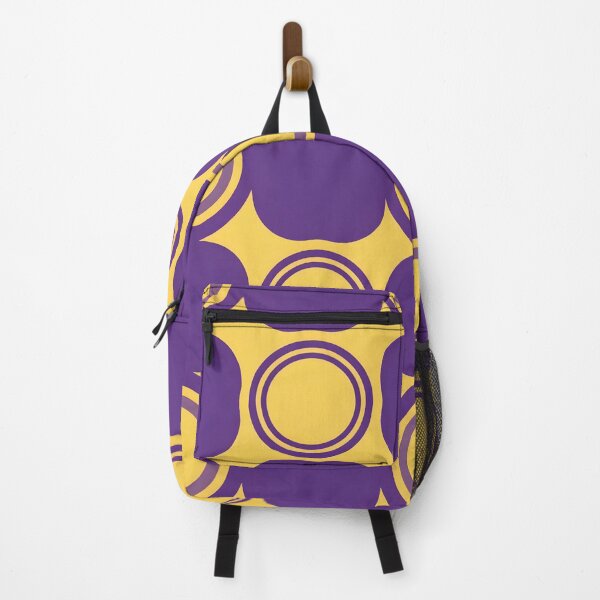 Item preview, Purple and Yellow Retro Geometric Circles Seamless Pattern Throw Pillow designed and sold by FestivityFinds.