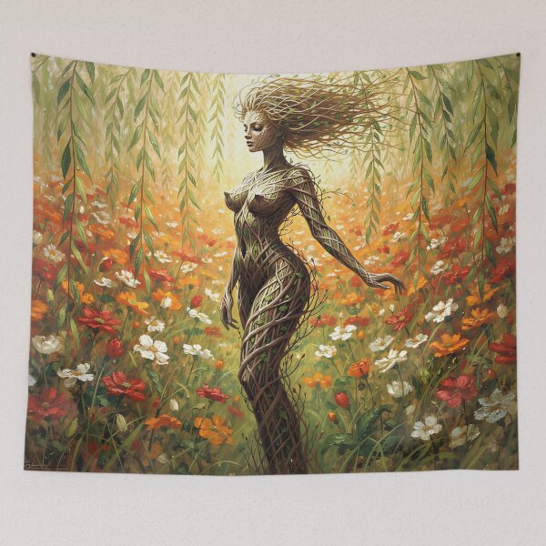 Item preview, Mother Nature Willow Spirit - Fantasy Botanical Art designed and sold by RAMIX-Y2K.