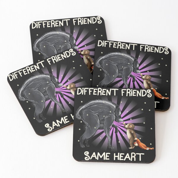 Item preview, Different Friends Same Heart Friendship Animal Lovers Unity Acceptance designed and sold by Hugosploosh.