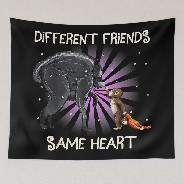 Item preview, Different Friends Same Heart Friendship Animal Lovers Unity Acceptance designed and sold by Hugosploosh.