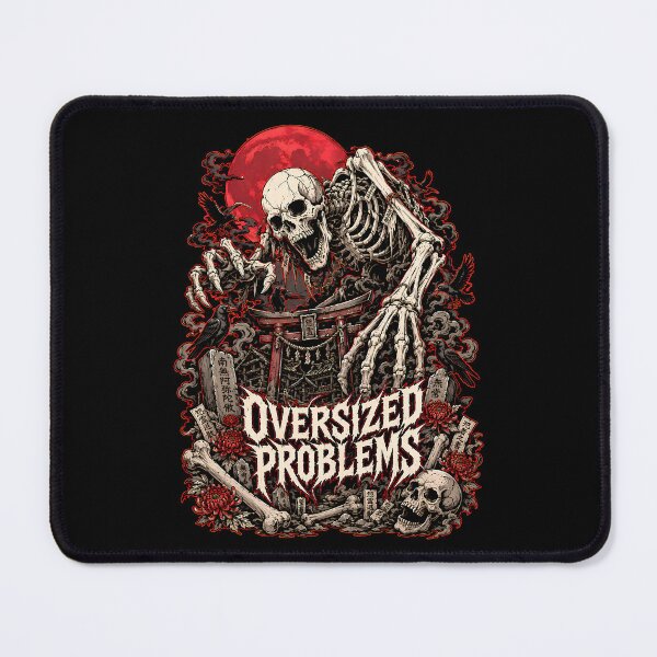 Item preview, Oversized Problems Giant Skeleton Yokai Metal Graphic Tee designed and sold by Tong4130.