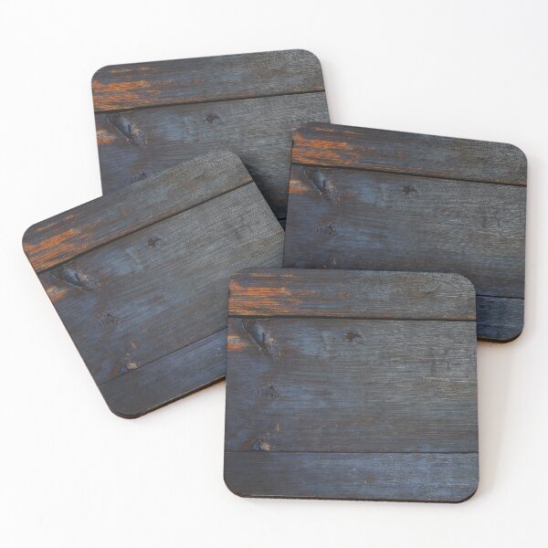 Item preview, Dark Indigo Blue Wood Planks with Warm Amber Contrast and Knots designed and sold by NorthWild.