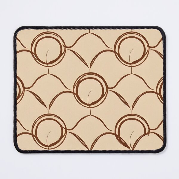 Item preview, Earthy Brown Abstract Circle and Leaf Art Deco Seamless Pattern iPhone Case designed and sold by FestivityFinds.