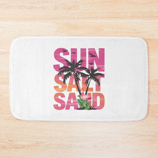 Item preview, Sun Salt Sand Tropical Sunset Beach Design | Flamingo & Palm Trees Art designed and sold by Palette & Hue.