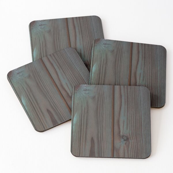Item preview, Rustic Teal Patina Wood Panels with Vertical Grain and Knots designed and sold by NorthWild.