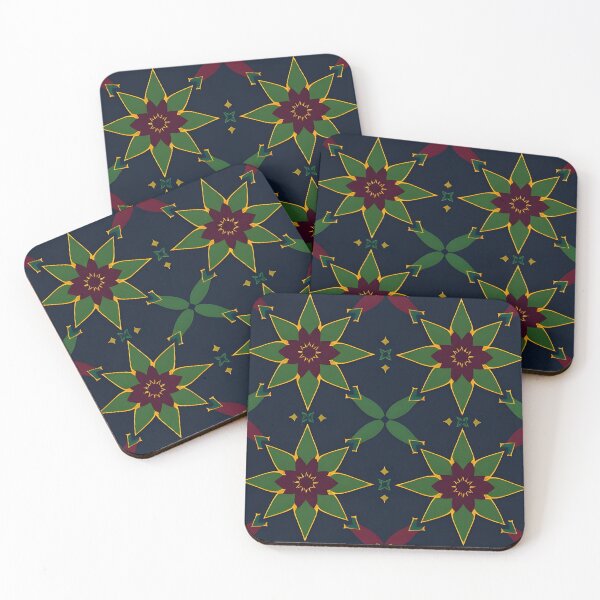 Item preview, Dark Teal and Burgundy Floral Star Geometric Seamless Pattern Throw Blanket designed and sold by FestivityFinds.