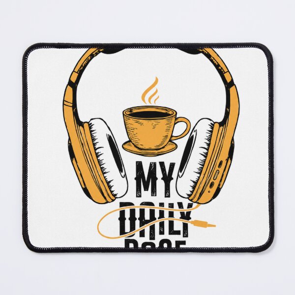 Item preview, My Daily Dose Coffee and Music Headphones Illustration designed and sold by DKSH1234.