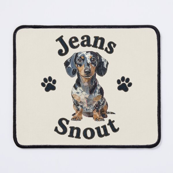 Item preview, Dapple Smooth Dachshund Denim Patch Art designed and sold by JeanSnout.