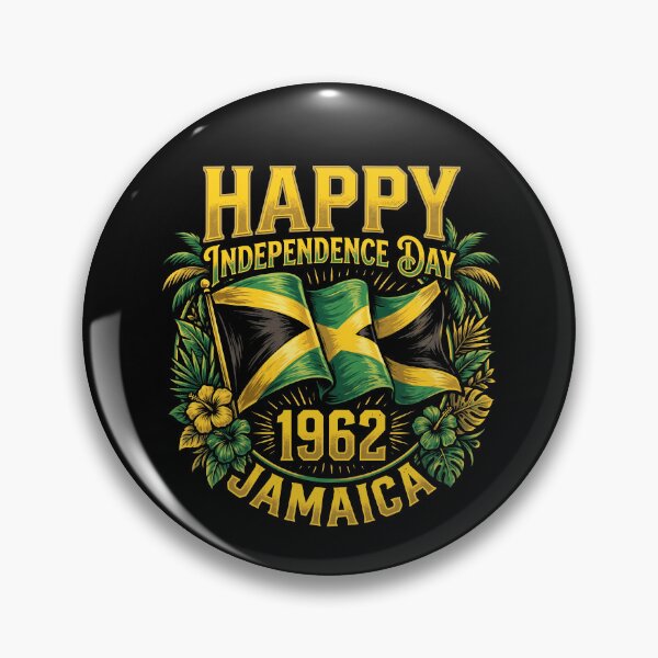 Item preview, Jamaica Independence Day 1962 Happy Jamaican Flag Design designed and sold by Canvas Vibe Studio.