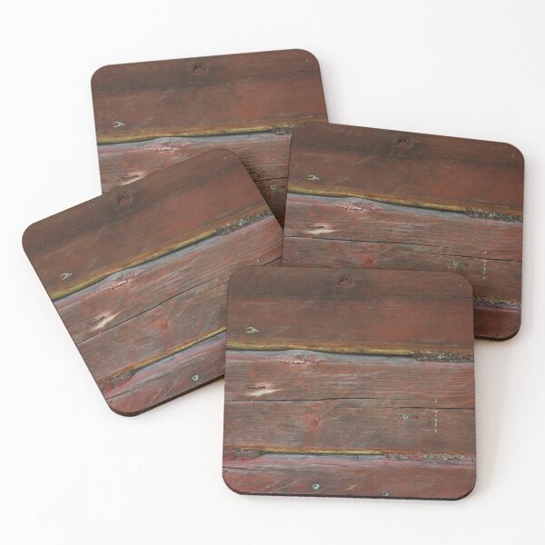 Item preview, Rustic Red Log Cabin Wall with Moss and Weathered Wood Texture designed and sold by NorthWild.