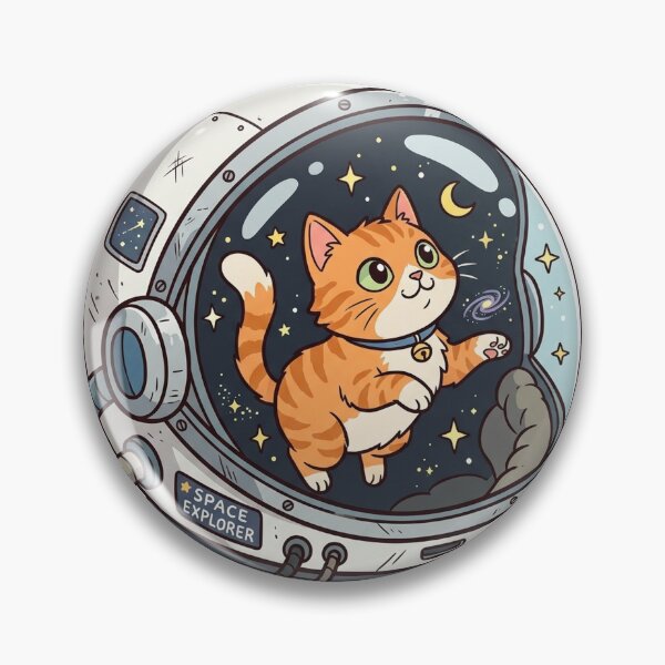 Item preview, Cat Inside Space Helmet Floating designed and sold by YNAMREG.