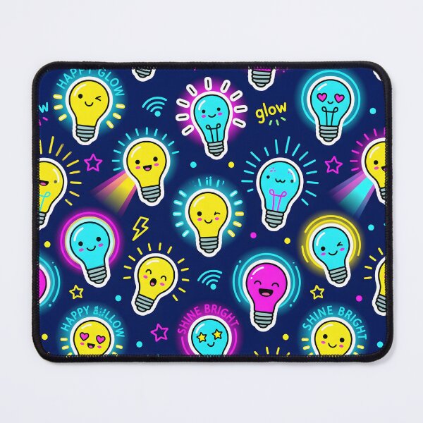 Item preview, Happy Glow Lightbulb Seamless Pattern designed and sold by SplashTastic.