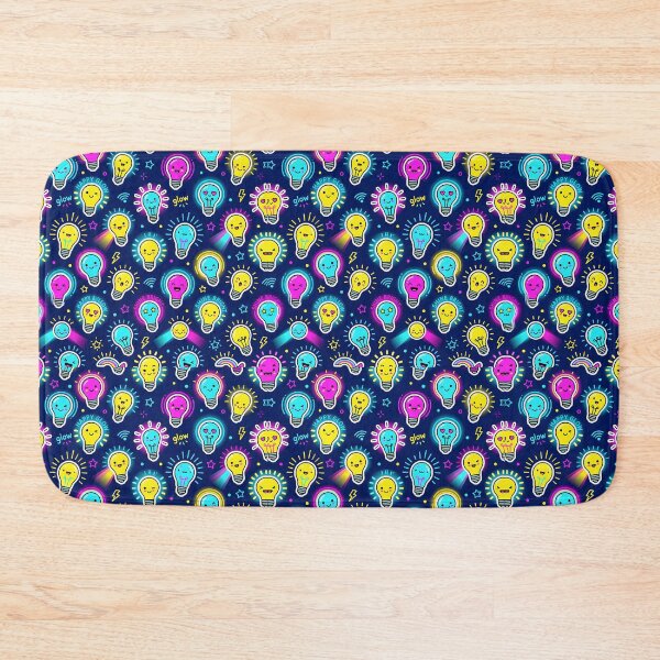 Item preview, Happy Glow Lightbulb Seamless Pattern designed and sold by SplashTastic.
